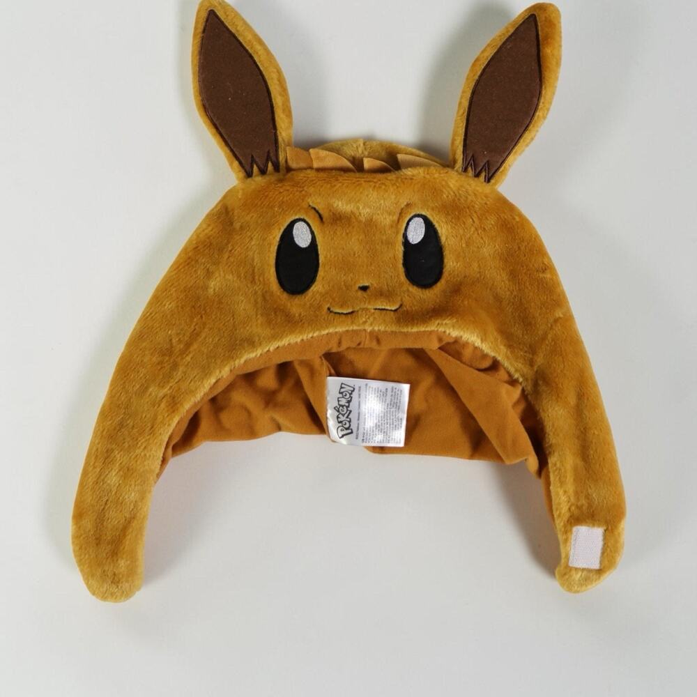 Pokémon Eevee Plush Hood Hat‎ Cosplay Costume Adult Kids Soft Fleece 2022 Cap